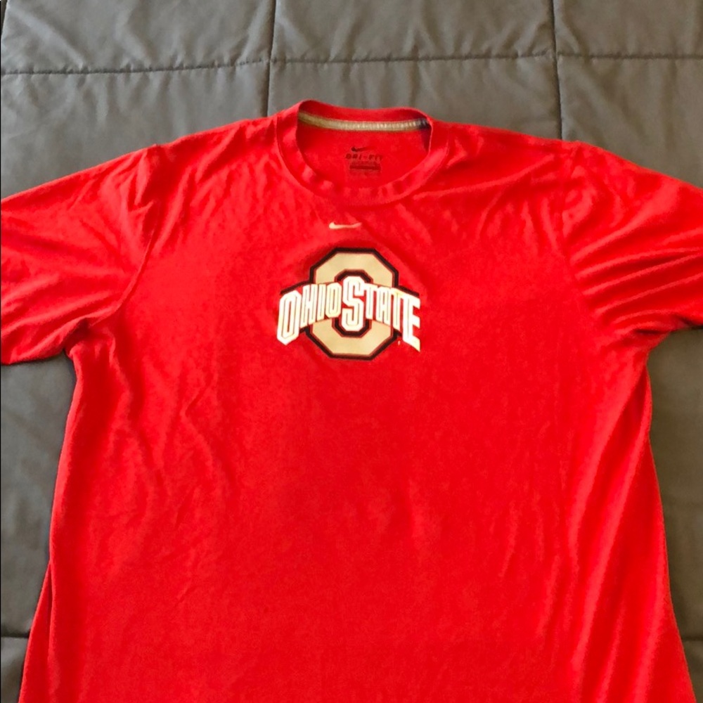 Red Ohio State Nike DRI-FIT Shirt